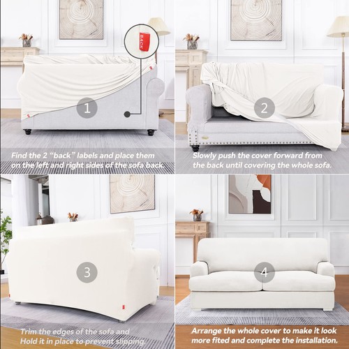 T Kissen Loveseat Schonbezug mit 2 individuellen T Kissen Form Sitzbezüge Fo... - Bild 5 von 8