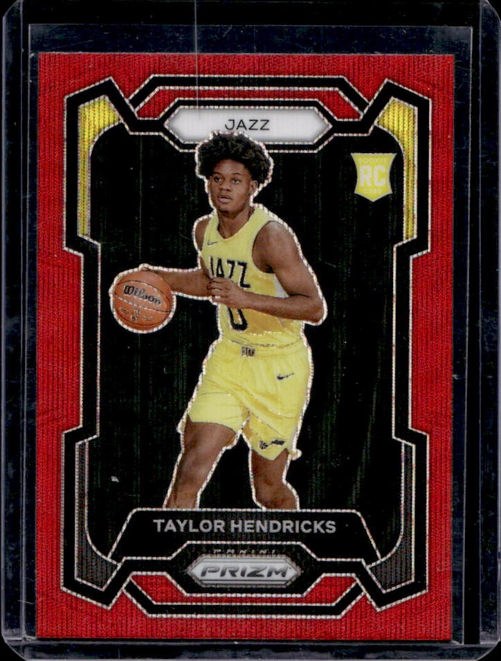 2023-24 Prizm Taylor Hendricks Prizm Ruby Wave Rookie RC #161 Jazz