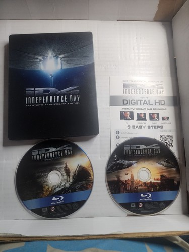 Independence Day Blu-ray 20th Anniversary Edition Steelbook Will Smith OOP