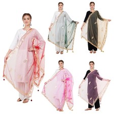 Way2Like Flower Net Dupatta Chunni Hijab Traditional Stole Scarf Wrap Party Wear