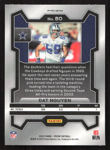 2023 Panini Prizm Dat Nguyen Green #80 Card - Picture 2 of 2