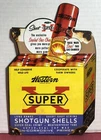 VINTAGE WESTERN SUPER X  SHOTGUN SHELLS 10” PORCELAIN AMMUNITION GUN AMMO SIGN