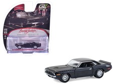 Greenlight 37330E 1/64 1970 Plymouth 'Cuda AAR Black with Gray