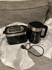 Kettle Toaster Set Twin Pack Vogue 2 Kitchen Home Black/Silver EGL Vogue RRP £60