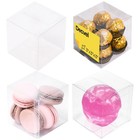 3x3x3 inches Clear Favor Boxes (100 Pack) - Plastic Clear Boxes for Treats, M...