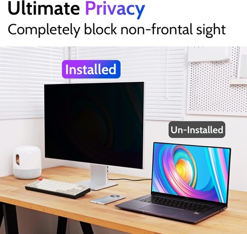Computer Privacy Screen 27 Inch for 16:9 Widescreen Monitor, Removable 27inch... - Picture 3 of 7