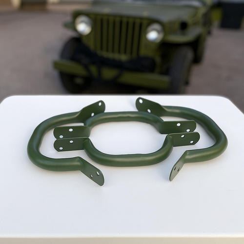 Juego de manijas laterales y de esquina de carrocería Willys MB Ford GPW CJ2A CJ3A CJ3B CJ5 M38 M38A1 - Imagen 1 de 10