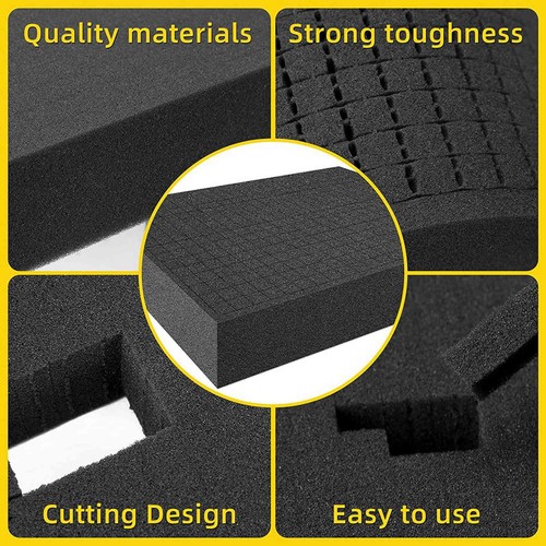 4 PCS Pick Apart Foam Insert - Pluck Pre Square Sheet Foam with Bottom Use1836 - Picture 5 of 6