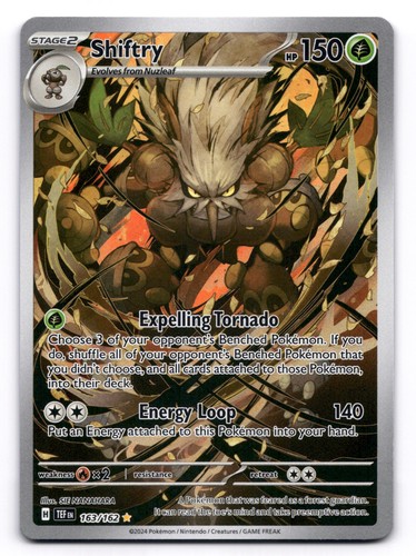 Shiftry NM IR 163/162 SV05: Temporal Forces Pokemon TCg Holo
