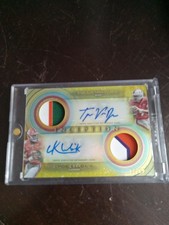 2023 Bowman U Inception Patch Auto Gold Tyler Van Dyke and Cade Klubnik #7/50