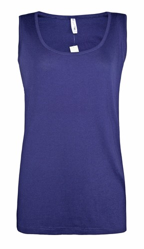 Womens B.C Long Vest Tank Top Ribbed Lycra STRETCH Plus Size 26 to 32 Mama - Picture 21 of 30