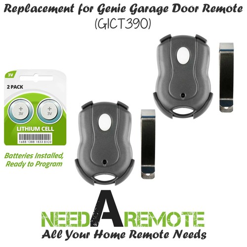 Genie Garage Door Opener Remote Battery Replacement Gict390 Dandk