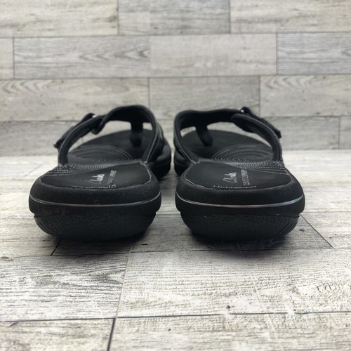 Clarks Ladies 6 M Cloudsteppers Black Thong Flip-Flop Sandals - Picture 5 of 9