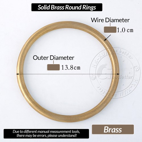 Circle O Rings Solid Brass Round Rings Ø 20mm-155mm Handbags Ring Circles - Picture 35 of 38