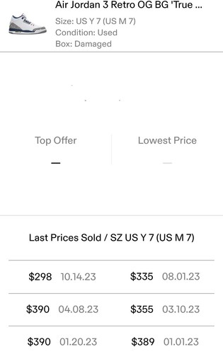 Air Jordan 3 Retro OG Blue White 854261-106 Youth Size 7Y Size 8.5 Women  - Picture 12 of 14