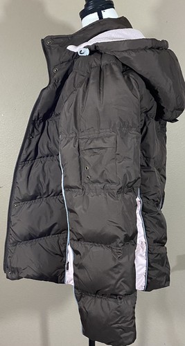CHAQUETA PUFFER MARRÓN Y ROSA MARALYN AND ME CON CAPUCHA DESMONTABLE TALLA L - Imagen 3 de 9