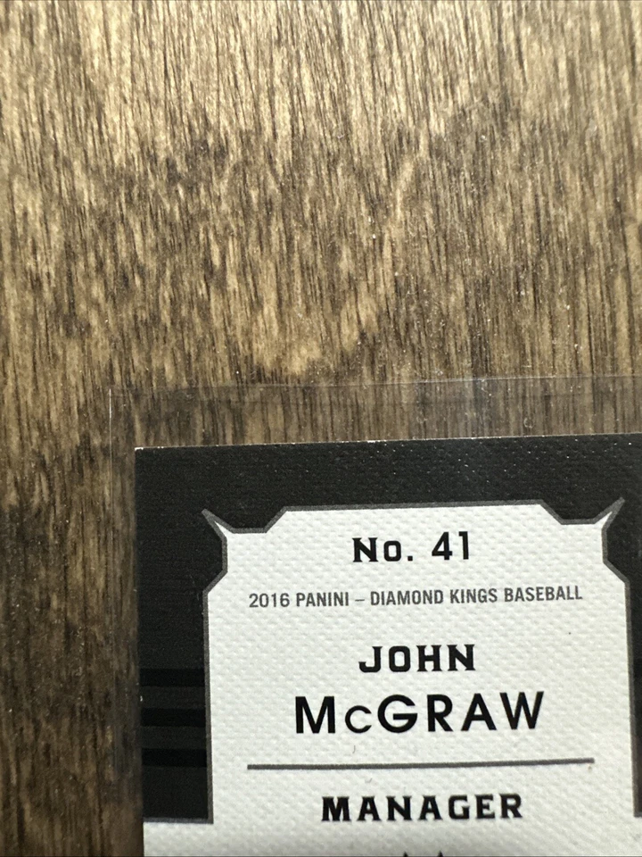 2016 Panini Diamond Kings John McGraw No41 Mini New York Giants - Изображение 3 из 4