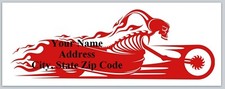 Personalized Address labels Motorcycle Ghost rider  (bo 121)