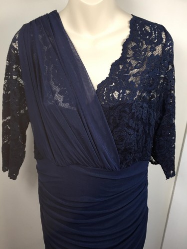 Kiyonna Soiree Evening Gown in Nocturnal Navy Sz 20 RRP $414 Wedding Prom Witchy - Picture 7 of 15