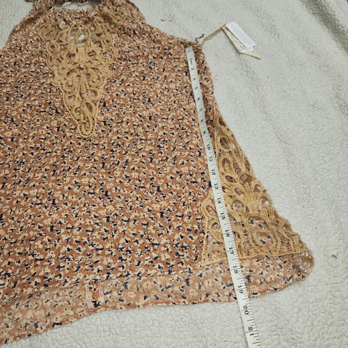Gimmicks by BKE geblümtes hochgeschlossenes Neckholder Top mit cremefarbenem Häkelausschnitt Gr. M - Bild 7 von 10