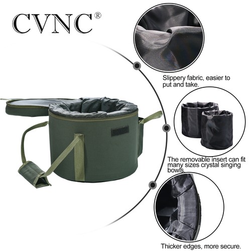 "Bolsa con inserciones CVNC de cristal para cantar color verde para 3 piezas 8""+10""+12" - Imagen 2 de 5