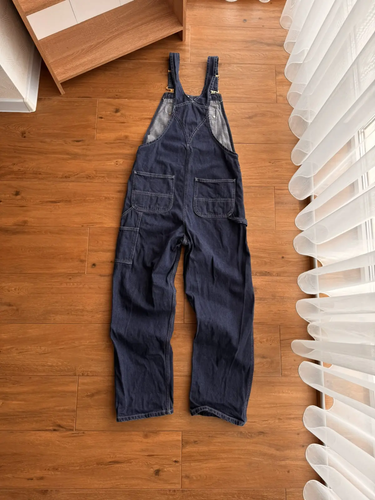 VTG Carhartt WIP Streetwear Loose Fit Navy Denim Overall - Picture 14 of 21