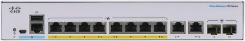 Cisco Business Smart Switch, 8 Port GE, Full PoE, Ext PS, 2x1G Combo - Picture 2 of 6