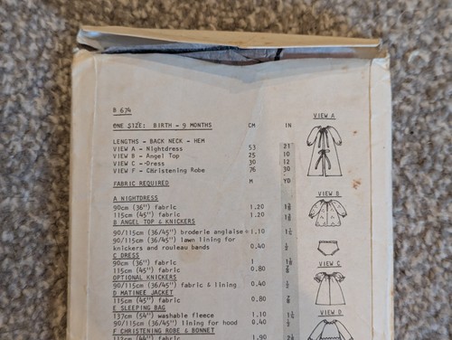Women's Weekly Special Pattern B684 Baby Clothes Pattern. 1 Size only. CUT - Picture 3 of 4
