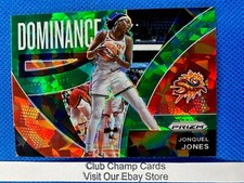 2022 #6 Jonquel Jones WNBA Panini Prizm Dominance Green Ice Prizm Insert Sun