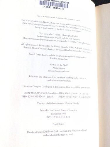 Eragon Inheritance Cycle Series Complete Set 1-4 HC + Worm- Paolini- 4 First Ed - Picture 7 of 19