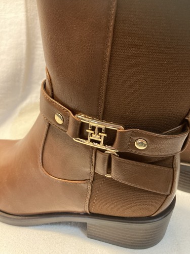 Tommy Hilfiger Twiyla Riding Boots (Dark Natural) 6M - Picture 6 of 13