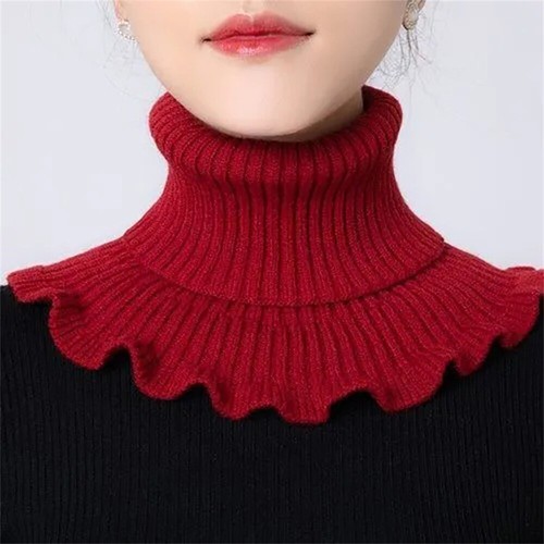 Knitted Fake Collar Scarf Women Turtleneck Knitted False Fake Collar Detachable - Picture 10 of 39