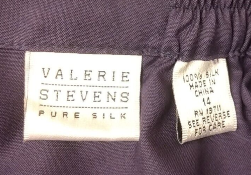 Valerie Stevens Pure Silk Gray Pleated Front Dress Pants Size 14 - New. (B14) - Picture 8 of 15