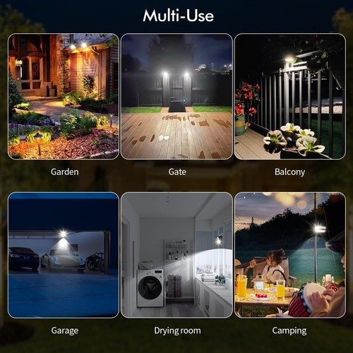 Clip On Solar Motion Lights Outdoor Waterproof with 70 LEDs, 3 Color Temperat... - Picture 7 of 8