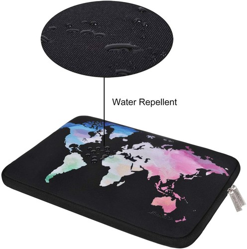 Custodia laptop mappa del mondo nera MacBook Pro notebook MacBook Air + custodia piccola - Foto 3 di 9