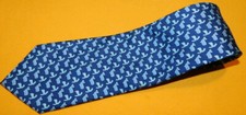 VINEYARD VINES CUSTOM COLLECTION BLUE/LIGHT BLUE WHALE MOTIF TIE - DESIGNER TIES