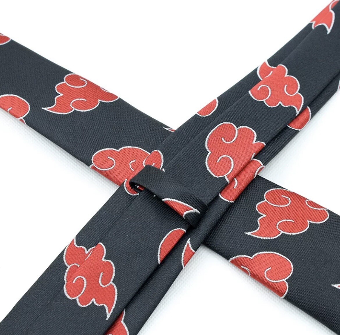 Naruto Akatsuki Anime Cosplay Laço, Nuvem Vermelha Necktie Prop