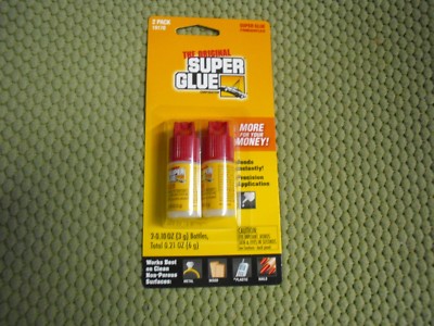 New ! 2 X 0.1 oz Super Glue the Original Super Glue Work for Metal wood plastic 