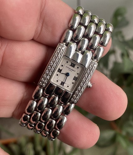 CHAUMET Khesis Diamonds Quartz Ladies Watch Working condition
