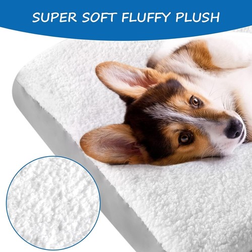 Waterproof Dog Bed Covers Replacement Warm Plush Dog Mattress Cover Washable - Picture 6 of 9