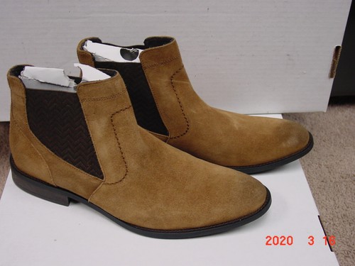 Stacy Adams Hombre Schafer Puntera Lisa Chelsea Bota Bronceada Gamuza 9M - Imagen 2 de 8