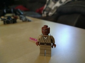 Lego Mace Windu 7868 8019 Star Wars Clone Wars Minifigure w/ Lightsaber