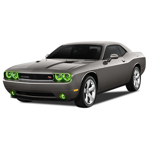 LED Headlight Fog Halo Rings RGB Colorfuse Kit for Dodge Challenger 08-13 - Imagen 3 de 11