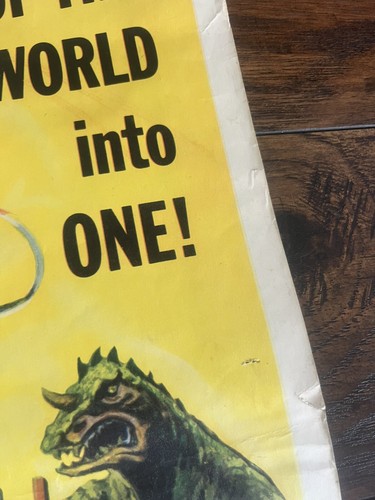 Frankenstein Conquers The World Monster vintage movie insert poster 14x36 1966 - Picture 5 of 21