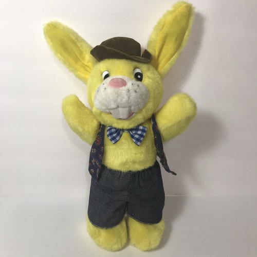 Shoney’s Restaurant Rabbit Plush 1997 yellow bunny 11” stuffed mascot - Rare - Picture 2 of 4