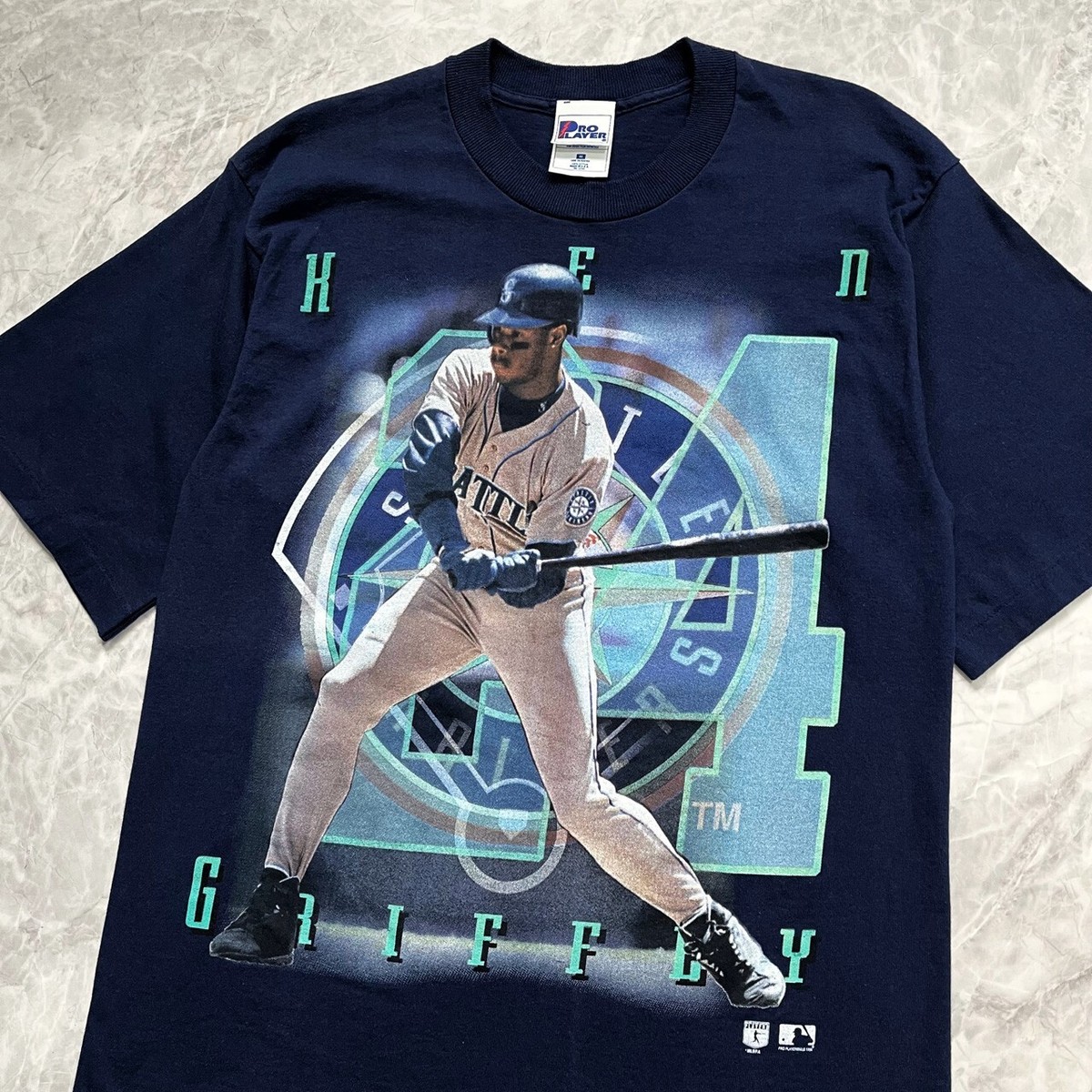 VTG 90s MLB KEN GRIFFEY Jr. SEATTLE MARINERS PRO PLAYER 1996 T