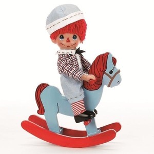 Precious-Moments-9-034-Rocking-Raggedy-Andy-Doll-Rocking-Horse-New