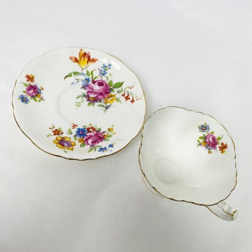 Hammersley and Co. Bone China Floral Flowers Cup & Saucer England Gold Rim Vtg - Picture 4 of 16