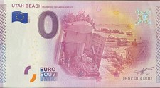 BILLET 0 EURO UTAH BEACH FRANCE 2015-1 NUMERO 4000