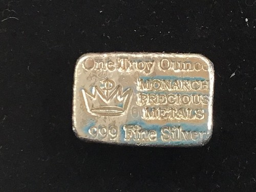 Monarch Precious Metals Poured One Ounce Silver Bar   B0534 - Picture 4 of 9